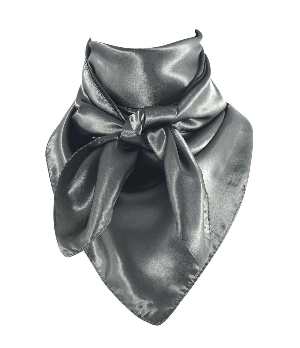 7427 Western Theme Scarf Grey, Big Driving Head Scarf, Travel Wild Rag